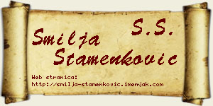 Smilja Stamenković vizit kartica